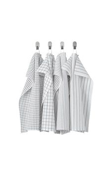 Ikea Rinnig 45x60 CM Kurulama Bezi - Koyu Gri / Beyaz - 4 Adet Ikea Rinnig 45x60 CM Kurulama Bezi - Koyu Gri / Beyaz - 4 Adet