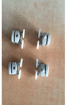 Duşa Kabin Tekeri Krom Renk- 2 Alt+2 Üst 4 Teker - 1 Kapılık Beyaz