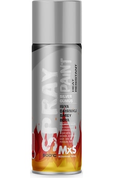 Mxs - Isıya Dayanıklı Sprey Boya - Gümüş Renk / 400 ML Mxs - Isıya Dayanıklı Sprey Boya - Gümüş Renk / 400 ML