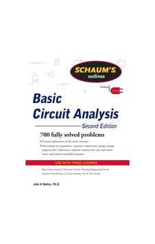 Schaum's Outline Of Basic Circuit Analysis, Second Edition Sku: Zeusstkf8cccf9c1e