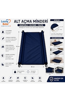 Bebek Alt Açma Minderi Bakım Örtüsü Silenebilir Kolay Kullanım 65 X40 Cm Lacivert Bebek Alt Açma Minderi Bakım Örtüsü Silenebilir Kolay Kullanım 65 X40 Cm Lacivert