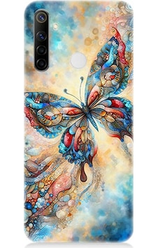 Realme 6i Uyumlu Renkli Kelebek Desenli Silikon Kılıf Realme 6i Uyumlu Renkli Kelebek Desenli Silikon Kılıf