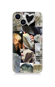 Apple Uyumlu iPhone 14 Para Ve Aşk Desenli Silikon Kılıf Silikon Apple Uyumlu iPhone 14 Para Ve Aşk Desenli Silikon Kılıf Silikon