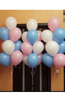 Cinsiyet Partisi Pastel Balon Seti 25 Adet Pembe Mavi Beyaz Cinsiyet Partisi Pastel Balon Seti 25 Adet Pembe Mavi Beyaz