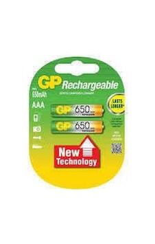 GP 650 Mah Ni-mh Şarjlı İnce Kalem Pil 2'li GP 650 Mah Ni-mh Şarjlı İnce Kalem Pil 2'li
