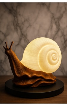 Kahverengi 3d Baskılı Salyangoz Gece Lambası, Sıcak Ve Şık Tasarım 20 X 26 Kahverengi 3d Baskılı Salyangoz Gece Lambası, Sıcak Ve Şık Tasarım 20 X 26