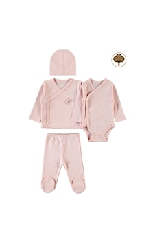 Civil Baby Prematüre Organik Zıbın Takımı Pembe Civil Baby Prematüre Organik Zıbın Takımı Pembe