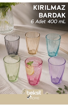 Home Glassy Kırılmaz Polikarbon 6'lı Bardak Karışık Renkli 400 Ml Çok Renkli Çok Renkli Home Glassy Kırılmaz Polikarbon 6'lı Bardak Karışık Renkli 400 Ml Çok Renkli Çok Renkli