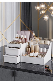 Maxi Home Elegance Makyaj Organizer Beyaz Çekmeceli Kozmetik Düzenleyici Masaüstü Parfüm Ve Takı Organizer Beyaz Maxi Home Elegance Makyaj Organizer Beyaz Çekmeceli Kozmetik Düzenleyici Masaüstü Parfüm Ve Takı Organizer Beyaz