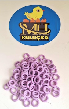 Plastik Güvercin Boncuğu Halkası Leylak Reng 100 Adet Plastik Güvercin Boncuğu Halkası Leylak Reng 100 Adet