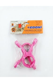 Eedoni Büyük Boy 2 Li Paket Çok Amaçlı Plaj Havlusu Ve Battaniye Mandalı Açık Pembe