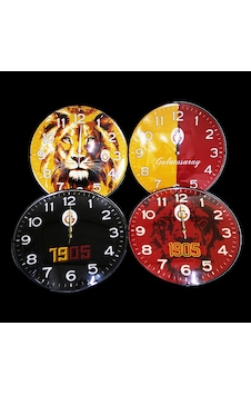 Taraftar Galatasaray Metal Duvar Saati Lisanslı 4767 Çok Renkli