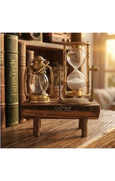 Kişiye Özel Ahşap Ayaklı Sunum Standlı Antik Gold Kum Saati Ve Dekoratif Gaz Lambası Biblo Siyah Kişiye Özel Ahşap Ayaklı Sunum Standlı Antik Gold Kum Saati Ve Dekoratif Gaz Lambası Biblo Siyah