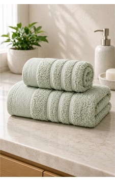Ayla 2'li Havlu Seti 70x140 Banyo Havlusu + 50x90 Baş Havlusu, Yumuşak Dokulu, Yüksek Su Emici Mint Yeşili Ayla 2'li Havlu Seti 70x140 Banyo Havlusu + 50x90 Baş Havlusu, Yumuşak Dokulu, Yüksek Su Emici Mint Yeşili