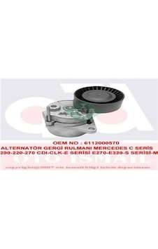 INA 533001710 V KAYIŞ GERGİ RULMANI MERCEDES W202 W203 W204 W210 INA 533001710 V KAYIŞ GERGİ RULMANI MERCEDES W202 W203 W204 W210