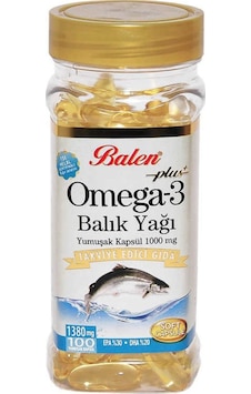Balen Balık Yağı Yumuşak Kapsül 100'lü 1380 ML Balen Balık Yağı Yumuşak Kapsül 100'lü 1380 ML