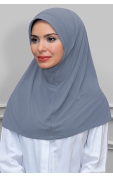 Hürrem Bone Gri Pratik Hazır Geçmeli Tesettür Eşarp Sandy Kumaş Sade 1600_15 Gri Hürrem Bone Gri Pratik Hazır Geçmeli Tesettür Eşarp Sandy Kumaş Sade 1600_15 Gri