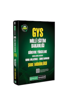 Pegem 2026 Gys Meb Görevde Yükselme Sınavlarına Hazırlık Konu Anlatımlı Soru Bankası Şube Müdürlüğü Pegem Akademi Yayıncılık Pegem 2026 Gys Meb Görevde Yükselme Sınavlarına Hazırlık Konu Anlatımlı Soru Bankası Şube Müdürlüğü Pegem Akademi Yayıncılık