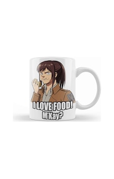 Attack On Titan Sasha I Love Food M'kay Kupa Bardak Porselen Karışık Attack On Titan Sasha I Love Food M'kay Kupa Bardak Porselen Karışık
