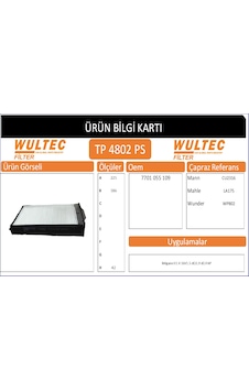Tp 4802 Ps Polen Fıltresı Renault Megane Iı 1.4-1.5dci-1.6 16v-2. Tp 4802 Ps Polen Fıltresı Renault Megane Iı 1.4-1.5dci-1.6 16v-2.
