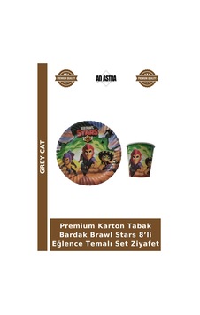 Premium Karton Tabak Bardak Brawl Stars 8 Li Eğlence Temalı Set Ziyafet Çok Renkli Premium Karton Tabak Bardak Brawl Stars 8 Li Eğlence Temalı Set Ziyafet Çok Renkli