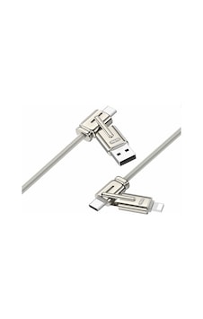 Go Des Gd-uc832 4in1 Pd Çoklu Usb-a + Type-c To Type-c + Lightning Şarj Ve Data Kablosu Gri Go Des Gd-uc832 4in1 Pd Çoklu Usb-a + Type-c To Type-c + Lightning Şarj Ve Data Kablosu Gri