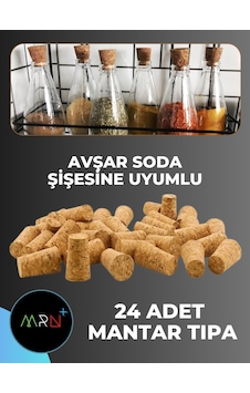 Mirvano 24 Adet, Avşar Soda Şişesi Uyumlu Mantar, Konik Mantar, Tıpa Mirvano 24 Adet, Avşar Soda Şişesi Uyumlu Mantar, Konik Mantar, Tıpa