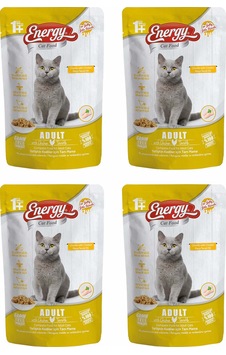 Energy Tavuklu Yetişkin Yaş Pouch Kedi Maması 4 x 85 G Energy Tavuklu Yetişkin Yaş Pouch Kedi Maması 4 x 85 G