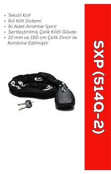 Zincir Kilit 150cm 514q-2 - Hırsızlığa Karşı Yüksek Güvenlik Zincir Kilidi