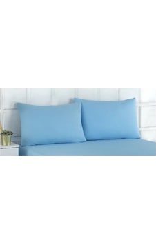 2 Adet Açık Mavi Pamuklu Fermuarlı 50x70 Cm Yastık Kılıfı Açık Mavi 2 Adet Açık Mavi Pamuklu Fermuarlı 50x70 Cm Yastık Kılıfı Açık Mavi