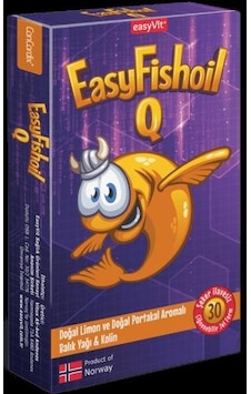 Easyvit Easyfishoil Q Omega-3 Kolin Çiğnenebilir Jel 30 Tablet Easyvit Easyfishoil Q Omega-3 Kolin Çiğnenebilir Jel 30 Tablet