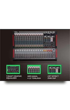 König Kz-1600 2x1600w 10 Kanal Power Mikser König Kz-1600 2x1600w 10 Kanal Power Mikser