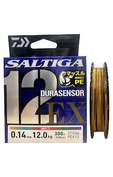 Daiwa Saltiga Dura 12 Braid 1.2pe 0.14mm 300m Multi Color İp Misi Daiwa Saltiga Dura 12 Braid 1.2pe 0.14mm 300m Multi Color İp Misi