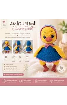 Amigurumi Sevimli Öedek 23 Cm