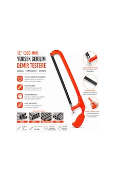 12 İnç 300 Mm Yüksek Gerilimli Demir Testeresi Ergonomik Saplı Metal Kesme Testeresi 12 İnç 300 Mm Yüksek Gerilimli Demir Testeresi Ergonomik Saplı Metal Kesme Testeresi