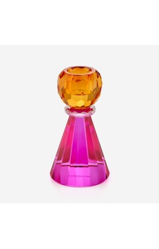 Mor Kristal Cam Mumluk 6,5x11,5x6,5 Cm