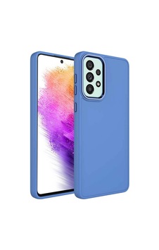 Galaxy Uyumlu A52 Kılıf Metal Çerçeve Ve Buton Tasarımlı Silikon Zore Luna Kapak