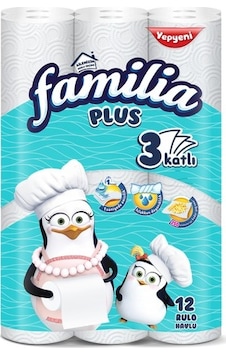 Familia Plus 3 Katlı Kağıt Havlu 12'li Familia Plus 3 Katlı Kağıt Havlu 12'li