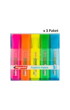 Bigpoint Fosforlu Kalem 5'li Set X 3 Paket Diğer Bigpoint Fosforlu Kalem 5'li Set X 3 Paket Diğer