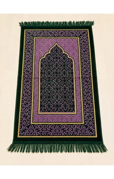 Kadife Seccade - 70x110 Cm - Yumuşak Ve Konforlu Mor Kadife Seccade - 70x110 Cm - Yumuşak Ve Konforlu Mor