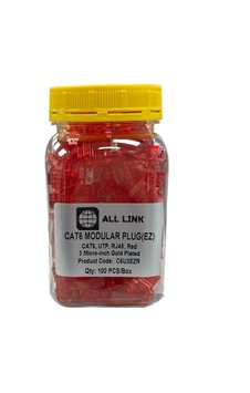 C6u3ezr Cat6 Utp Modular Plug Ez Rj45 Red 3 Micro-Inch C6u3ezr Cat6 Utp Modular Plug Ez Rj45 Red 3 Micro-Inch