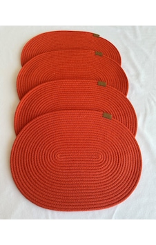Jüt Amerikan Servis Sofra Altlığı, Masa Dekoru Supla Oval 30x40 4lü Turuncu Jüt Amerikan Servis Sofra Altlığı, Masa Dekoru Supla Oval 30x40 4lü Turuncu