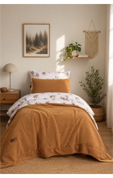 Tek Kişilik Zerdeçal Ağaç Desen Yatak Örtüsü Seti Sherpa Yün Efektli/çift Taraflı Kullanım/180x230cm Zerdeçal Zerdeçal Tek Kişilik Zerdeçal Ağaç Desen Yatak Örtüsü Seti Sherpa Yün Efektli/çift Taraflı Kullanım/180x230cm Zerdeçal Zerdeçal