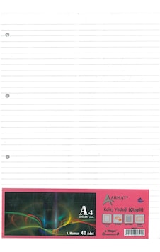Armat Kolej Yedeği 70 Gr Çizgili A4 Kağıdı 40 Yap. 1 Pk Armat Kolej Yedeği 70 Gr Çizgili A4 Kağıdı 40 Yap. 1 Pk
