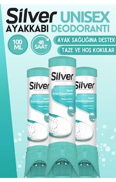 Silver Ayakkabı Deodorantı Koku Önleyici Sprey 100 Ml 3 Adet Silver Ayakkabı Deodorantı Koku Önleyici Sprey 100 Ml 3 Adet