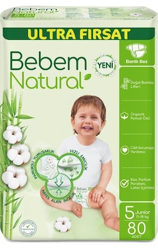 Bebem Natural 5 Numara Junior Bebek Bezi 80'li Bebem Natural 5 Numara Junior Bebek Bezi 80'li