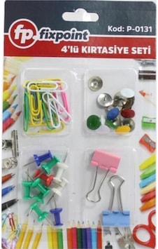 4 Lü Kırtasiye Seti Ataç Seti