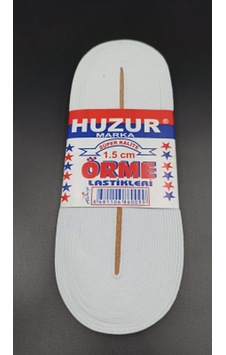 Beyaz - 1.5cm Paça Lastik Yassı Gniş 10mt. 5691 Beyaz - 1.5cm Paça Lastik Yassı Gniş 10mt. 5691