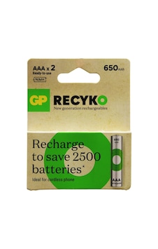 Gp Recyko 650mah Aaa Şarjlı İnce Pil 63e041 2'li Kart Gp Recyko 650mah Aaa Şarjlı İnce Pil 63e041 2'li Kart