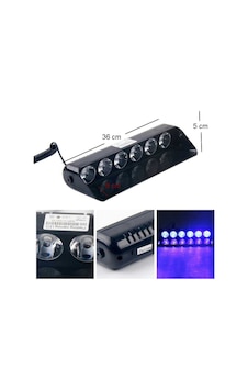 Cam İçi Çakar Lamba Uzaktan Kumandalı 27 Led 27W 12V Kırmızı-Beya